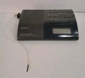 Vtg Sony Dream Machine ICF-C203 AM FM Digital Clock Radio w Antenna Tested Alarm